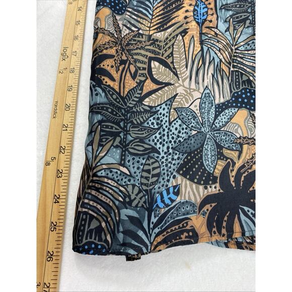 Lola & Sophie New York Pant Suit Womens Medium Tropical Print Top Wide Leg Pants - Picture 5 of 13